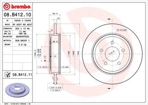 Remschijf BREMBO, Remschijftype: Massief, u.a. für Mazda, Ford, Ford Usa