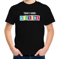 Awesome fun tekst t-shirt zwart kids