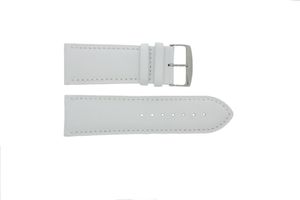 Horlogeband 306.09 Leder Wit 24mm + standaard stiksel