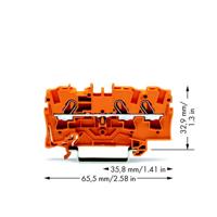 WAGO 2004-1302 Doorgangsklem 6.20 mm Spanveer Oranje 50 stuk(s)