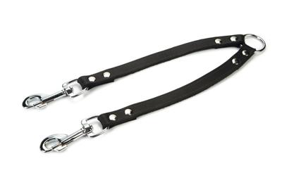 Beeztees Beeztees Koppelstuk 2 Honden Hondenriem Zwart 30x18cm