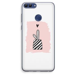 Zwart-wit cactus: Huawei P Smart (2018) Transparant Hoesje