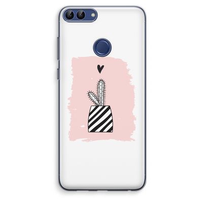 Zwart-wit cactus: Huawei P Smart (2018) Transparant Hoesje