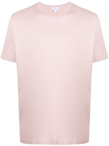 Sunspel t-shirt en coton à col rond - Rose