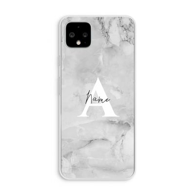 Ivory Marble: Pixel 4 XL Transparant Hoesje