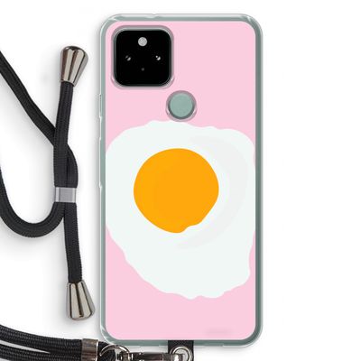 Sunny side up: Pixel 5 Transparant Hoesje met koord
