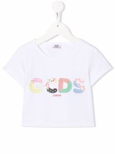 Gcds Kids t-shirt crop à logo imprimé - Blanc