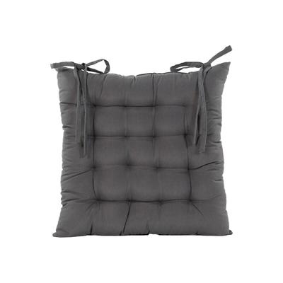 Stoelkussen 38x38 cm Antraciet - Annas collection