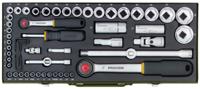 PROXXON dopsleutel set socket wrench set 56-t.