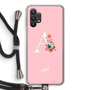 Pink Bouquet: Samsung Galaxy A32 5G Transparant Hoesje met koord