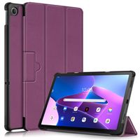 Lunso - Lenovo Tab M10 Plus Gen 3 (3e generatie) - Tri-Fold Bookcase hoes - Paars
