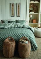 Rivièra Maison Rivièra Maison Dekbedovertrek Woven Wool Groen 260x200/220 cm