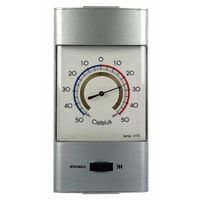 Thermometer min/max voor in kas - metaal - 32 cm - Buitenthermometers - thumbnail