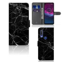Motorola One Action | Bookcase | Marmer Zwart - Origineel Cadeau Vader