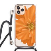 Orange Ellila flower: iPhone 11 Pro Max Transparant Hoesje met koord