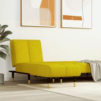 Chaise longue fluweel geel - thumbnail