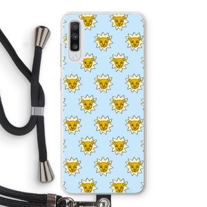 Leeuwenkoppen: Samsung Galaxy A70 Transparant Hoesje met koord