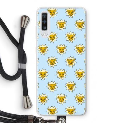Leeuwenkoppen: Samsung Galaxy A70 Transparant Hoesje met koord