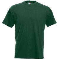 Set van 3x stuks basic donker groen t-shirt voor heren, maat: M (38/50)