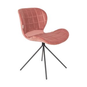 Zuiver OMG stoel velvet old pink