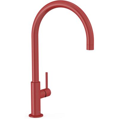 Wastafelkraan Tres Study | Opbouw | Draaibare uitloop | Mengkraan | Hoog model | 1-hendel | Rond | Rood