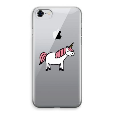 Eenhoorn: iPhone 8 Transparant Hoesje