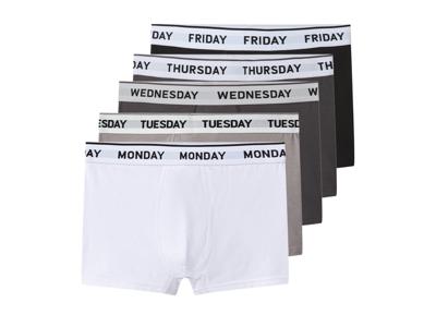 esmara Men Set van 5 heren boxers (Grijs/wit/zwart, XXL) esmara Men Set van 5 heren boxers (Grijs/wit/zwart, XXL)