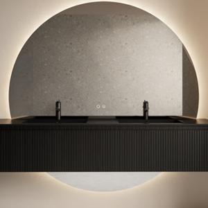 Badkamerspiegel Gliss Design Lios Rond 140cm Met LED-Verlichting En Spiegelverwarming