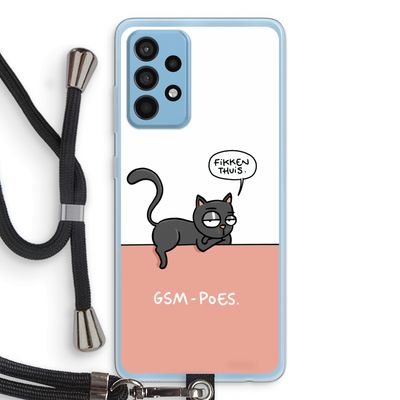 GSM poes: Samsung Galaxy A52 Transparant Hoesje met koord