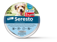 Seresto teken- en vlooienband hond tot 8kg 2-pack 38cm