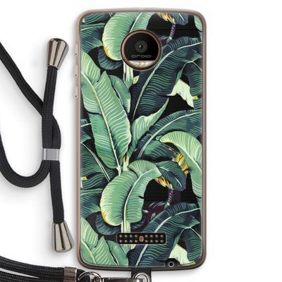Bananenbladeren: Motorola Moto Z Force Transparant Hoesje met koord