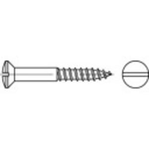 TOOLCRAFT TO-5446194 Bolverzonken houtschroeven 3.5 mm 12 mm Sleuf DIN 95 Messing 200 stuk(s)