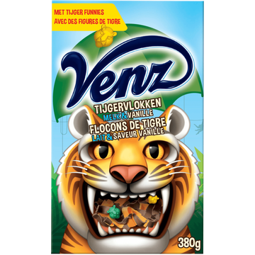 Venz Rimboe tijger vlokken melk/vanille 200 g bij Jumbo