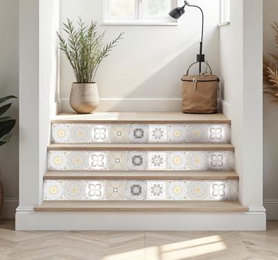 Portugese tegels beige trap sticker