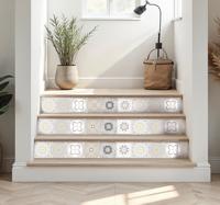Portugese tegels beige trap sticker