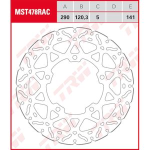 TRW Remschijf, remschijven voor de moto, MST478RAC