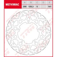 TRW Remschijf, remschijven voor de moto, MST478RAC