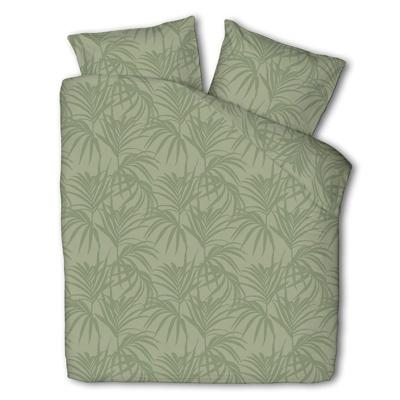 Dekbedovertrek Mink Palms Jade Natuur 200x200 Cm Fresh And Co - Dekbed-Discounter.nl