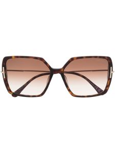 TOM FORD Eyewear lunettes de soleil oversize à monture carrée - Marron