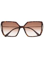 TOM FORD Eyewear lunettes de soleil oversize à monture carrée - Marron - thumbnail