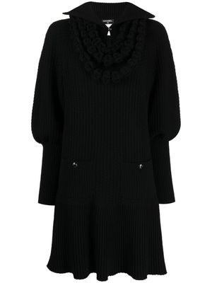 CHANEL Pre-Owned robe en maille à manches longues - Noir