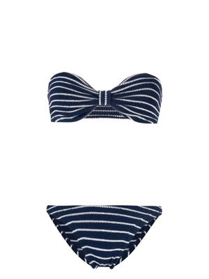 Hunza G bikini Jean à rayures - Bleu