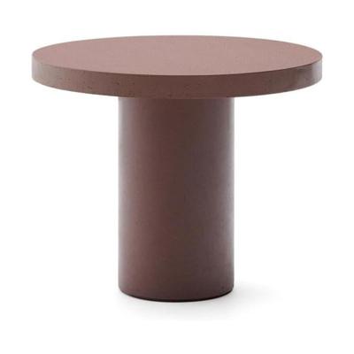 Kave Home Aiguablava tuintafel Ø90 cm cement Terracotta