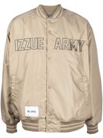 izzue veste bomber matelassée à logo brodé - Marron - thumbnail