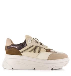 POELMAN Poelman - LPJANA-05POE1 sneaker Beige Leer Lage sneakers Dames