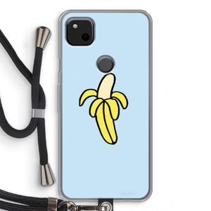 Banana: Pixel 4a Transparant Hoesje met koord