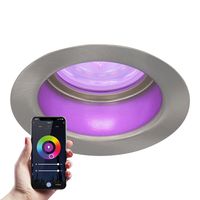HOFTRONIC SMART Mari smart LED inbouwspot verzonken - 5.5 Watt - RGBWW - WiFi+BLE - Verwisselbare GU10 - Dimbaar - voor binnen en buiten - RVS