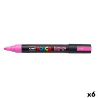 Fluoriscerende Markeerstift POSCA PC-5M Roze (6 Stuks)