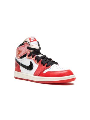 Jordan Kids x Air Jordan 1 High OG 'Spider-Man Across the Spider-Verse' baskets - Rouge