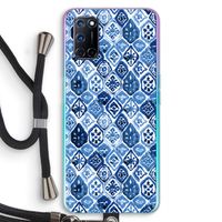 Blauw motief: Oppo A72 Transparant Hoesje met koord
